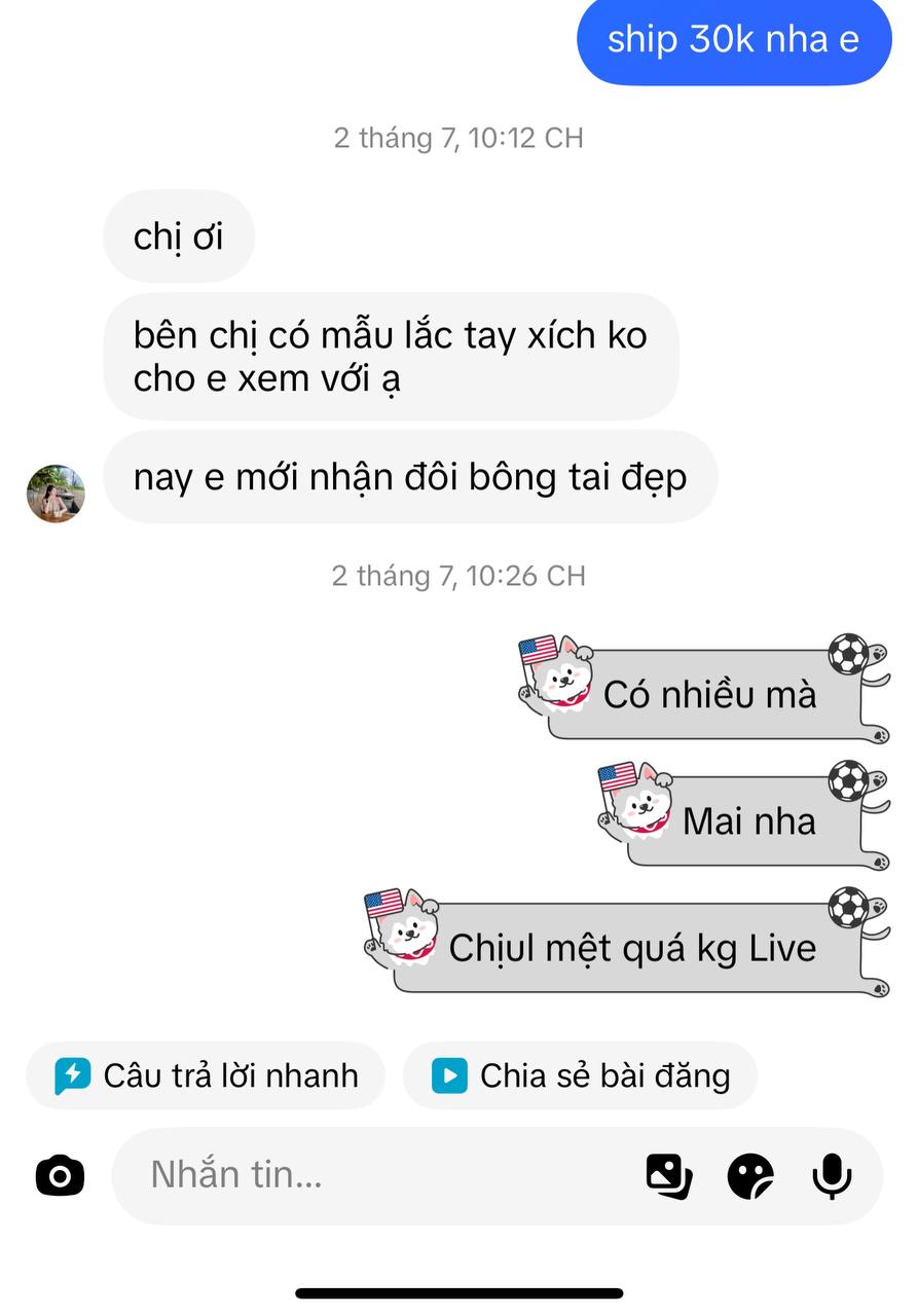 Phản hồi khách hàng Miss Oanh Trang Sức